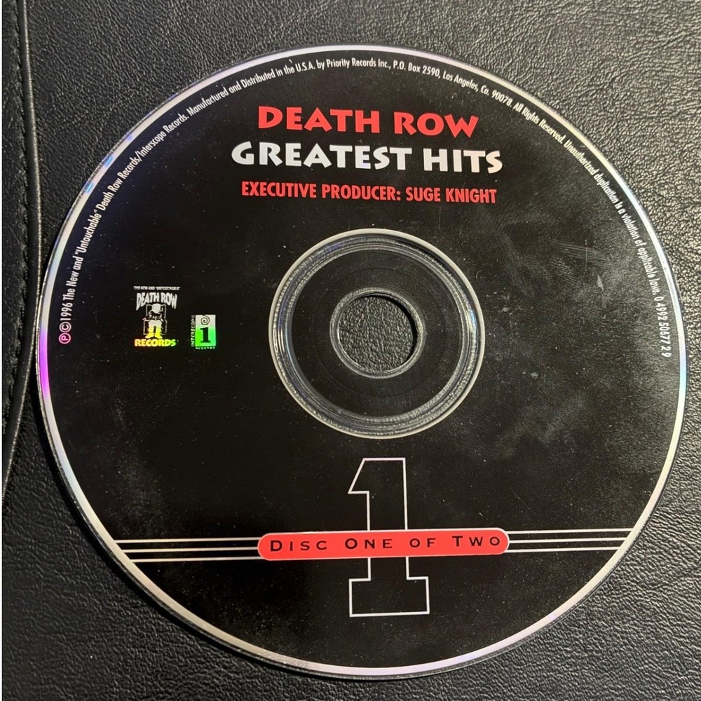 Death Row Greatest Hits Disc 1 CD Only 1996 Suge Knight Hip Hop Rap Classic Rare